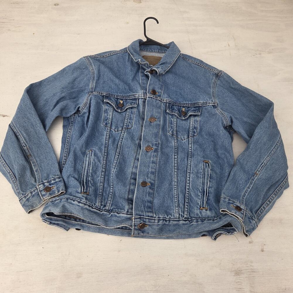 Vintage Three Rivers Denim Texas Roadhouse Jacket Mens Large Made USA